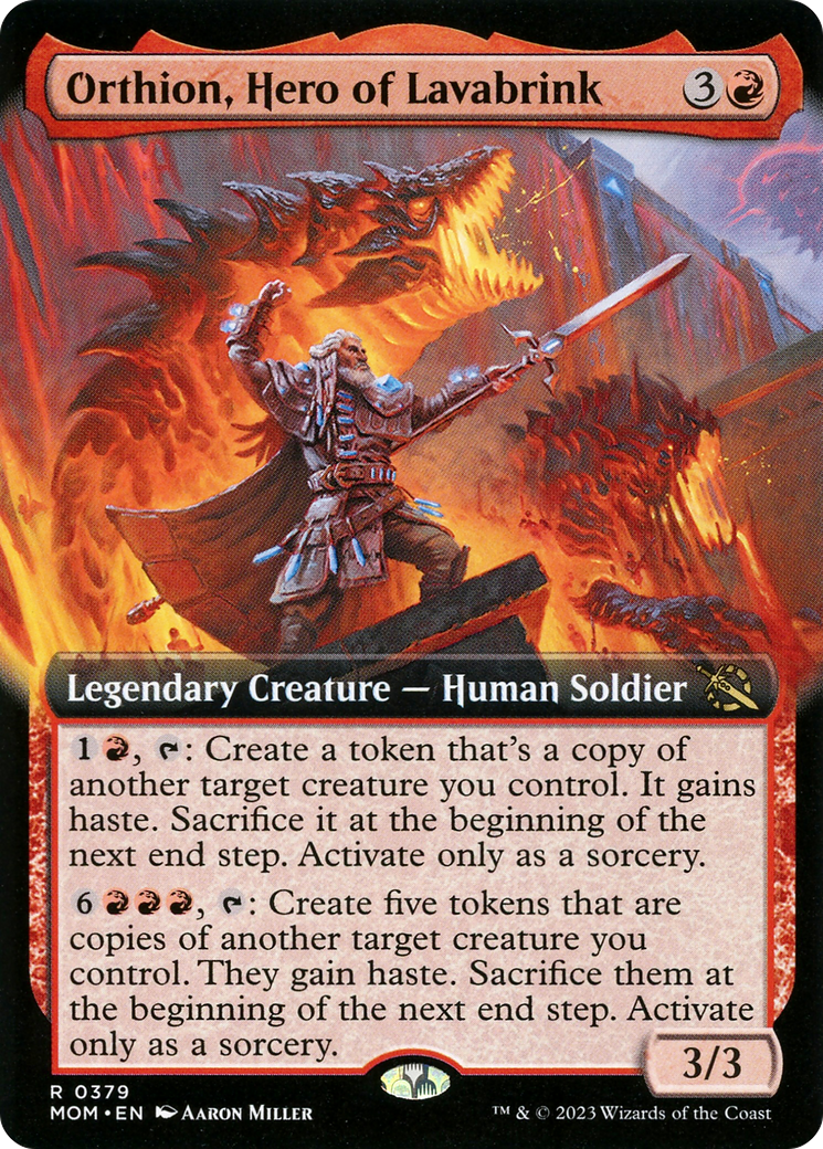Orthion, Hero of Lavabrink (Extended Art) [March of the Machine] | Dumpster Cat Games