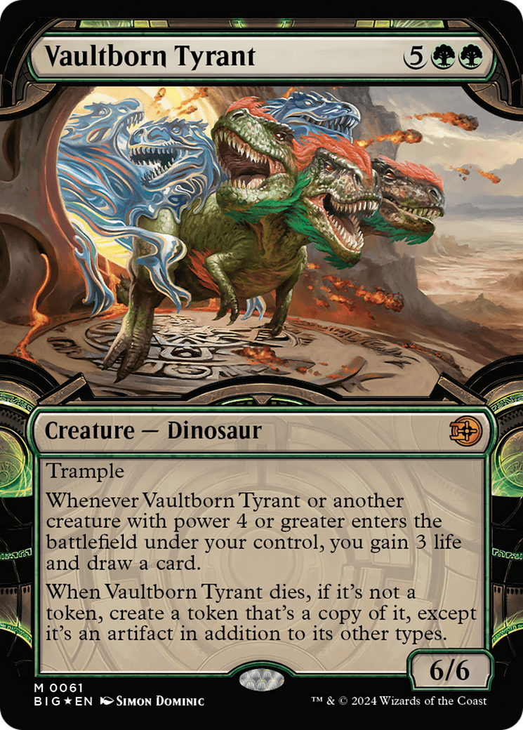 Vaultborn Tyrant (Showcase) (Raised Foil) [Outlaws of Thunder Junction: The Big Score] | Dumpster Cat Games