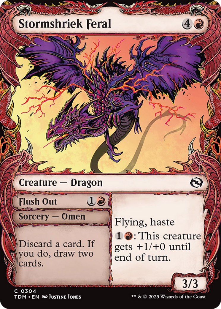 Stormshriek Feral (Showcase) [Tarkir: Dragonstorm] | Dumpster Cat Games