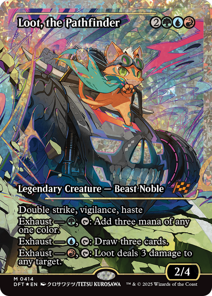 Loot, the Pathfinder (Showcase) (Fracture Foil) [Aetherdrift] | Dumpster Cat Games