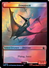 Human Rogue // Dinosaur Double-Sided Token (Surge Foil) [Doctor Who Tokens] | Dumpster Cat Games