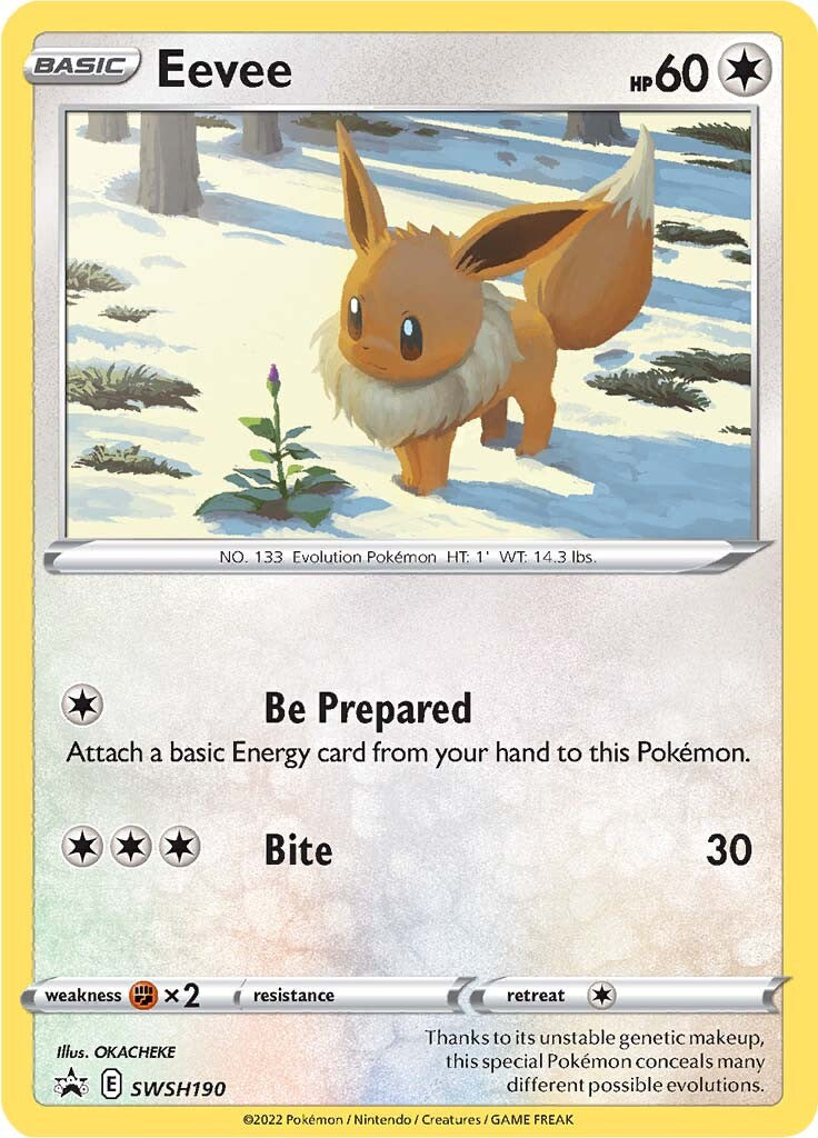 Eevee (SWSH190) [Sword & Shield: Black Star Promos] | Dumpster Cat Games