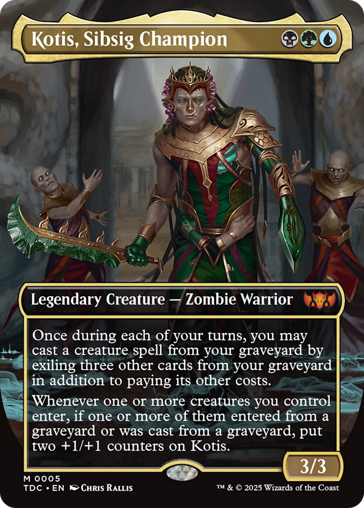 Kotis, Sibsig Champion (Borderless) [Tarkir: Dragonstorm Commander] | Dumpster Cat Games