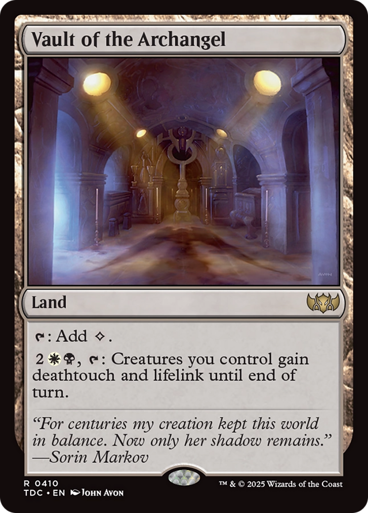 Vault of the Archangel [Tarkir: Dragonstorm Commander] | Dumpster Cat Games