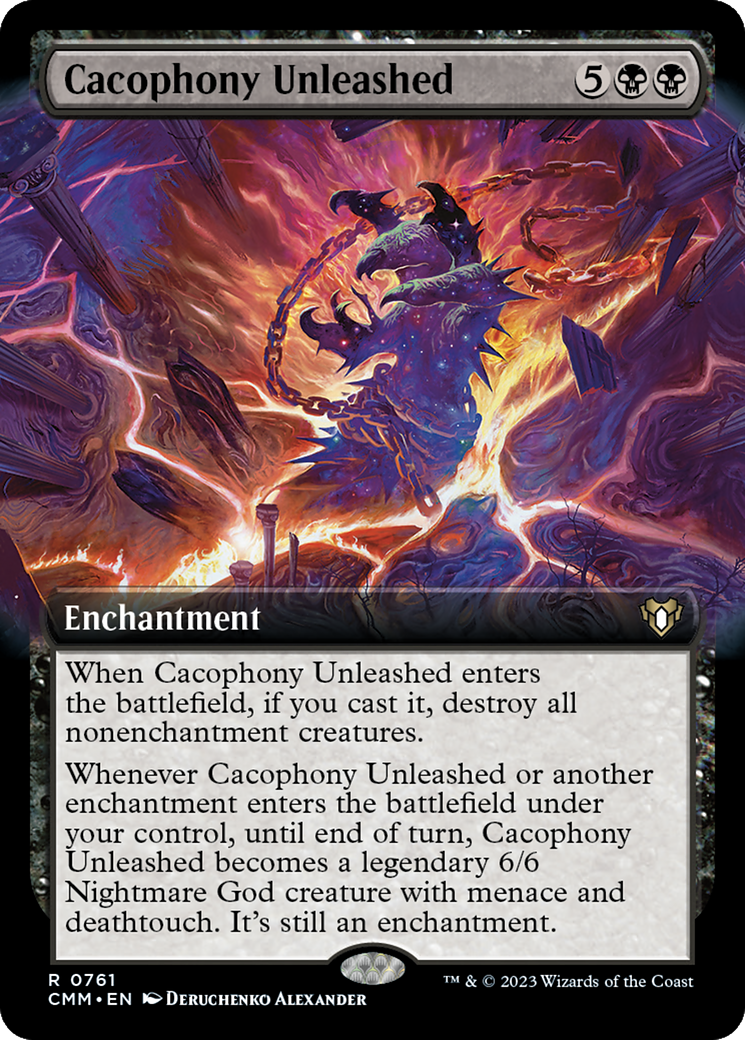 Cacophony Unleashed (Extended Art) [Commander Masters] | Dumpster Cat Games