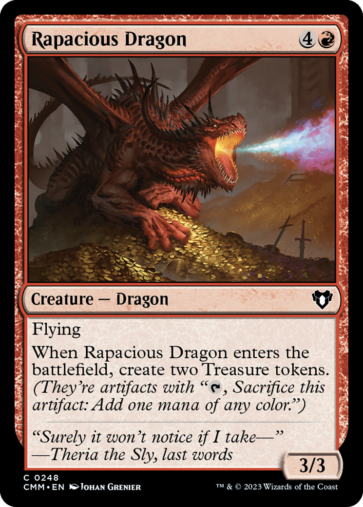 Rapacious Dragon [Commander Masters] | Dumpster Cat Games