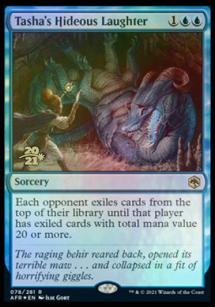 Tasha's Hideous Laughter [Dungeons & Dragons: Adventures in the Forgotten Realms Prerelease Promos] | Dumpster Cat Games