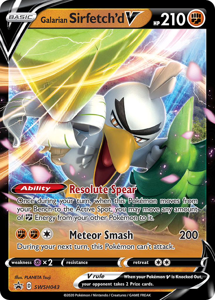 Galarian Sirfetch'd V (SWSH043) [Sword & Shield: Black Star Promos] | Dumpster Cat Games