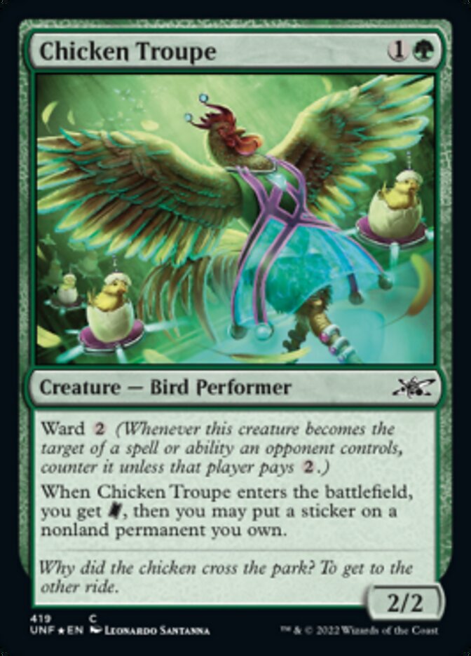 Chicken Troupe (Galaxy Foil) [Unfinity] | Dumpster Cat Games
