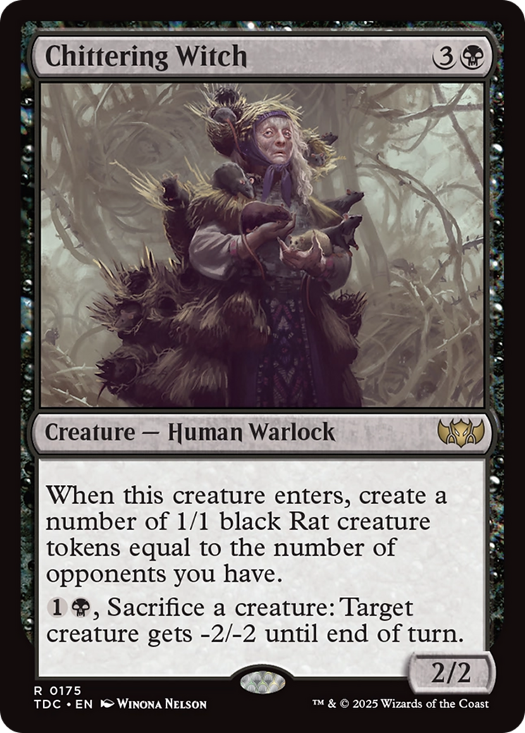 Chittering Witch [Tarkir: Dragonstorm Commander] | Dumpster Cat Games