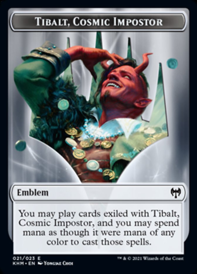 Tibalt, Cosmic Impostor Emblem [Kaldheim Tokens] | Dumpster Cat Games