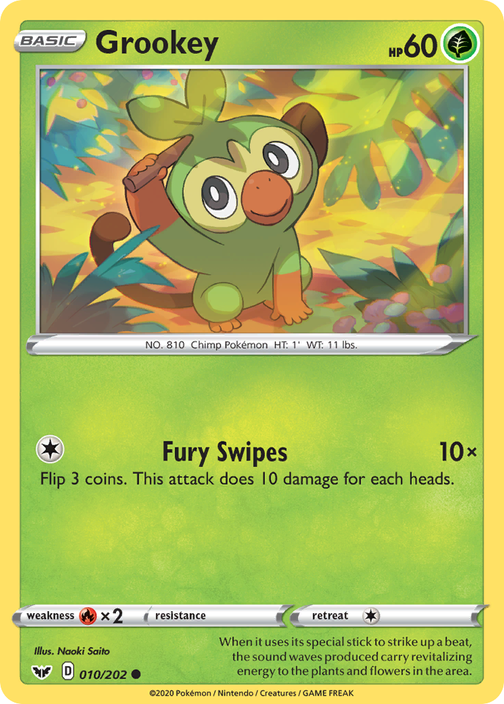 Grookey (010/202) [Sword & Shield: Base Set] | Dumpster Cat Games