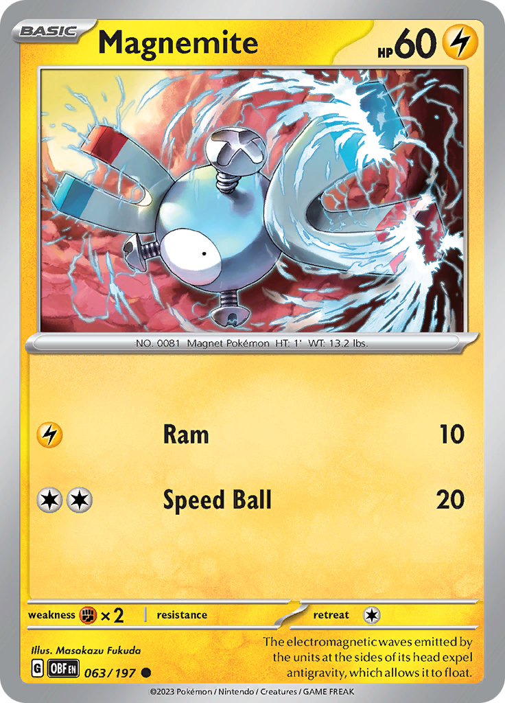 Magnemite (063/197) [Scarlet & Violet: Obsidian Flames] | Dumpster Cat Games