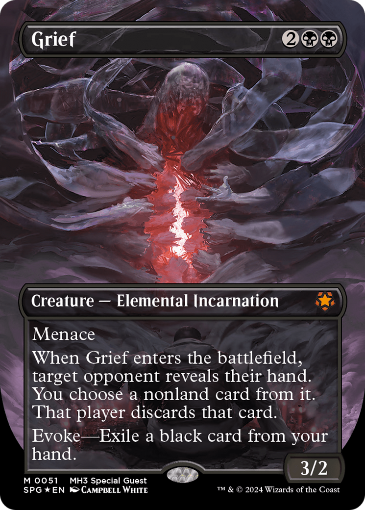 Grief (Borderless) (Textured Foil) [Modern Horizons 3 Special Guests] | Dumpster Cat Games