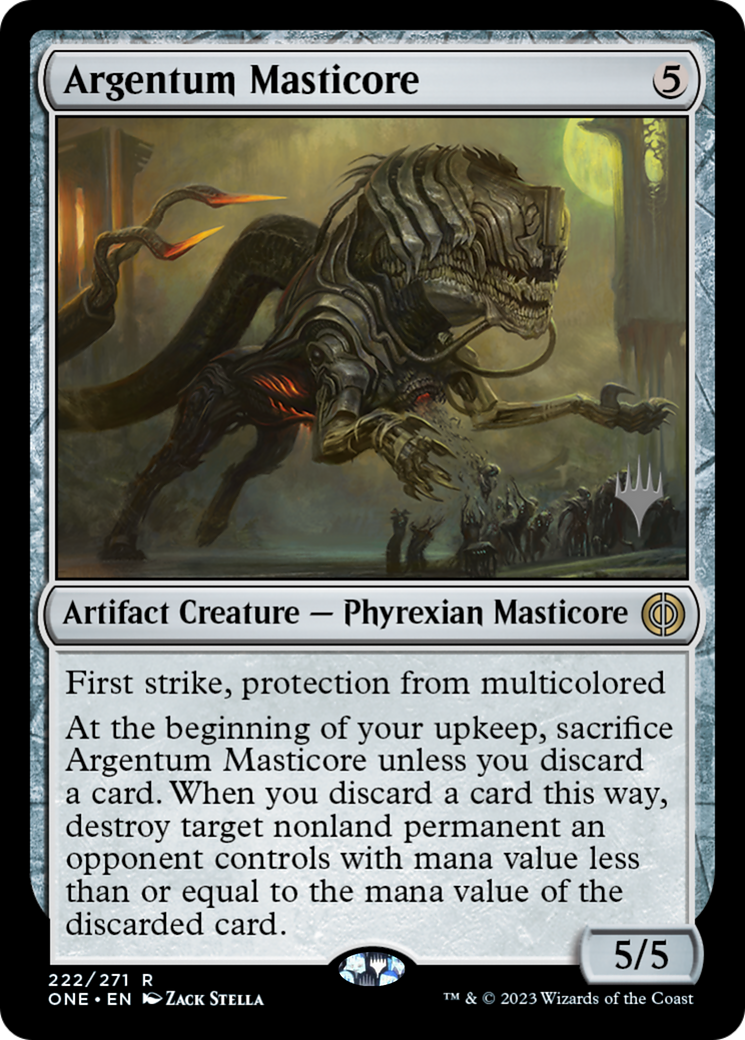 Argentum Masticore (Promo Pack) [Phyrexia: All Will Be One Promos] | Dumpster Cat Games