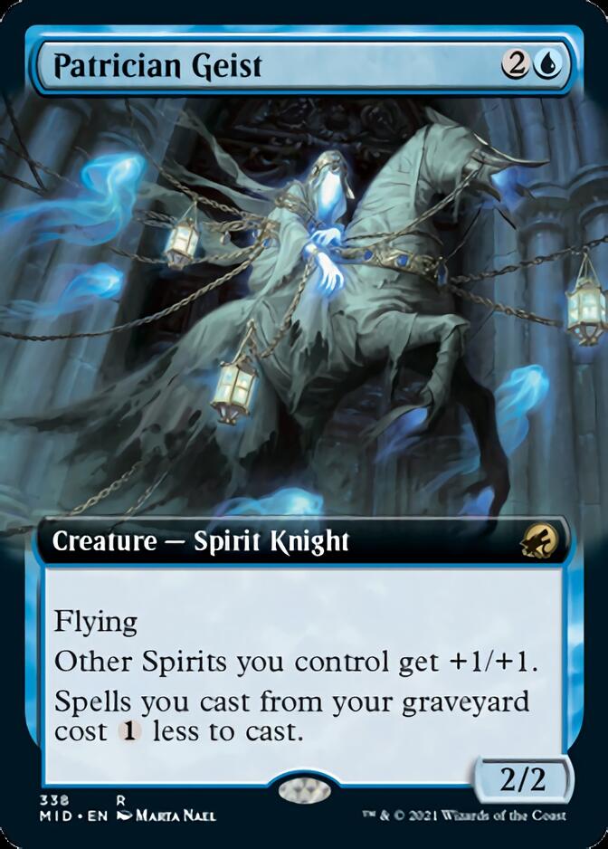 Patrician Geist (Extended Art) [Innistrad: Midnight Hunt] | Dumpster Cat Games