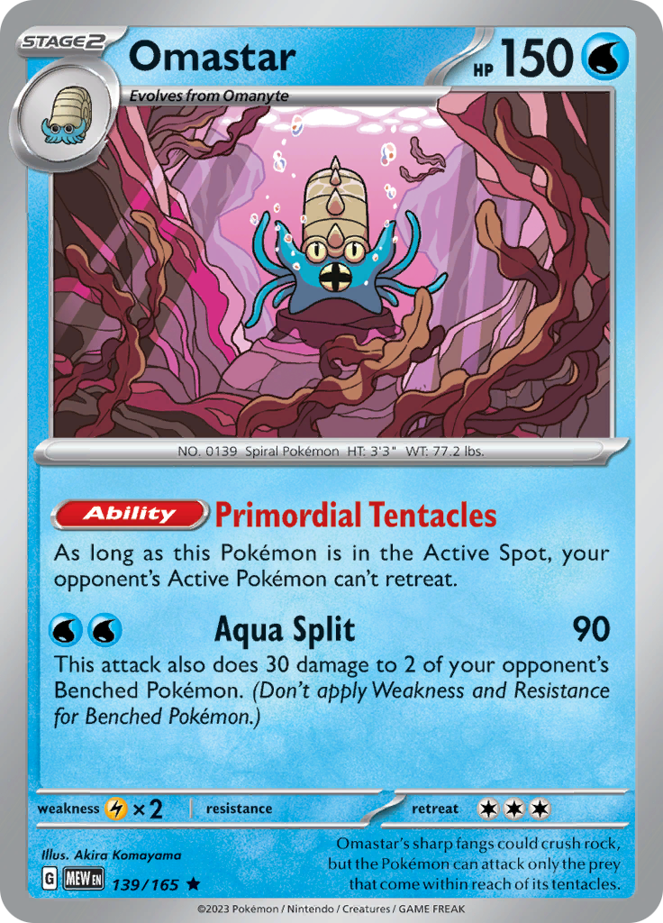 Omastar (139/165) [Scarlet & Violet 151] | Dumpster Cat Games