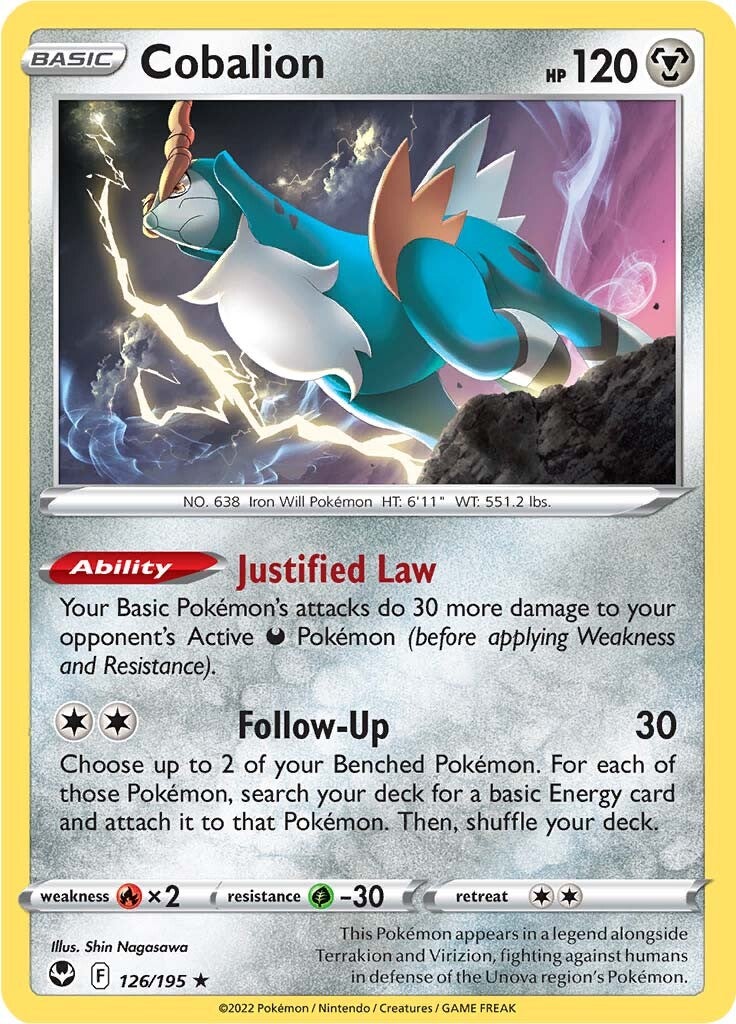 Cobalion (126/195) [Sword & Shield: Silver Tempest] | Dumpster Cat Games