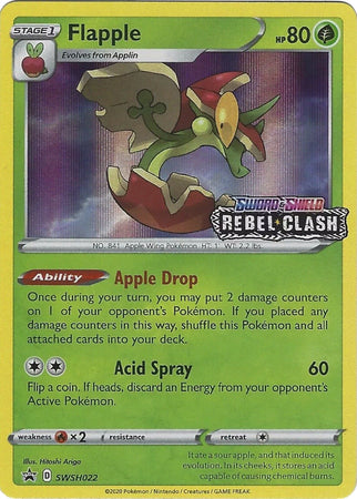 Flapple (SWSH022) (Prerelease Promo) [Sword & Shield: Black Star Promos] | Dumpster Cat Games