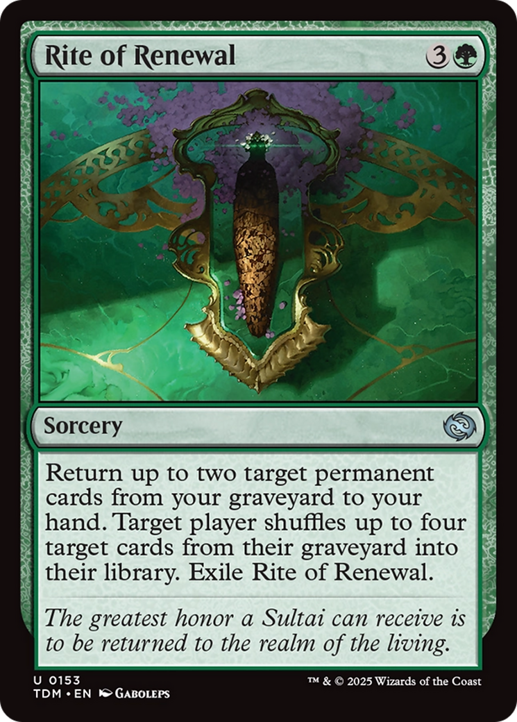 Rite of Renewal [Tarkir: Dragonstorm] | Dumpster Cat Games