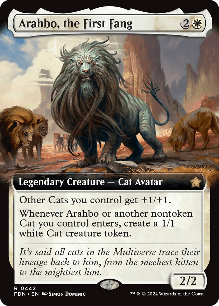 Arahbo, the First Fang (Extended Art) [Foundations] | Dumpster Cat Games