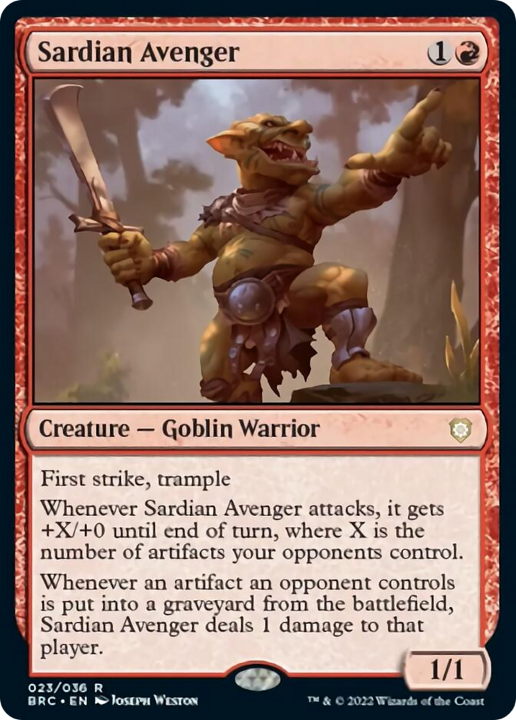 Sardian Avenger [The Brothers' War Commander] | Dumpster Cat Games