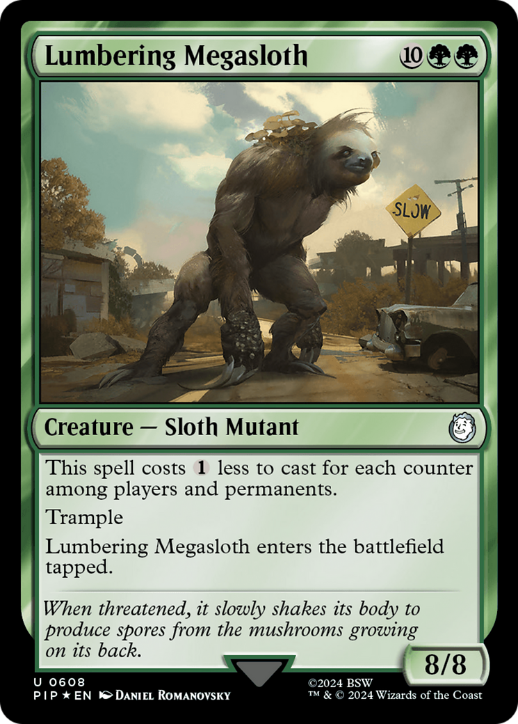 Lumbering Megasloth (Surge Foil) [Fallout] | Dumpster Cat Games