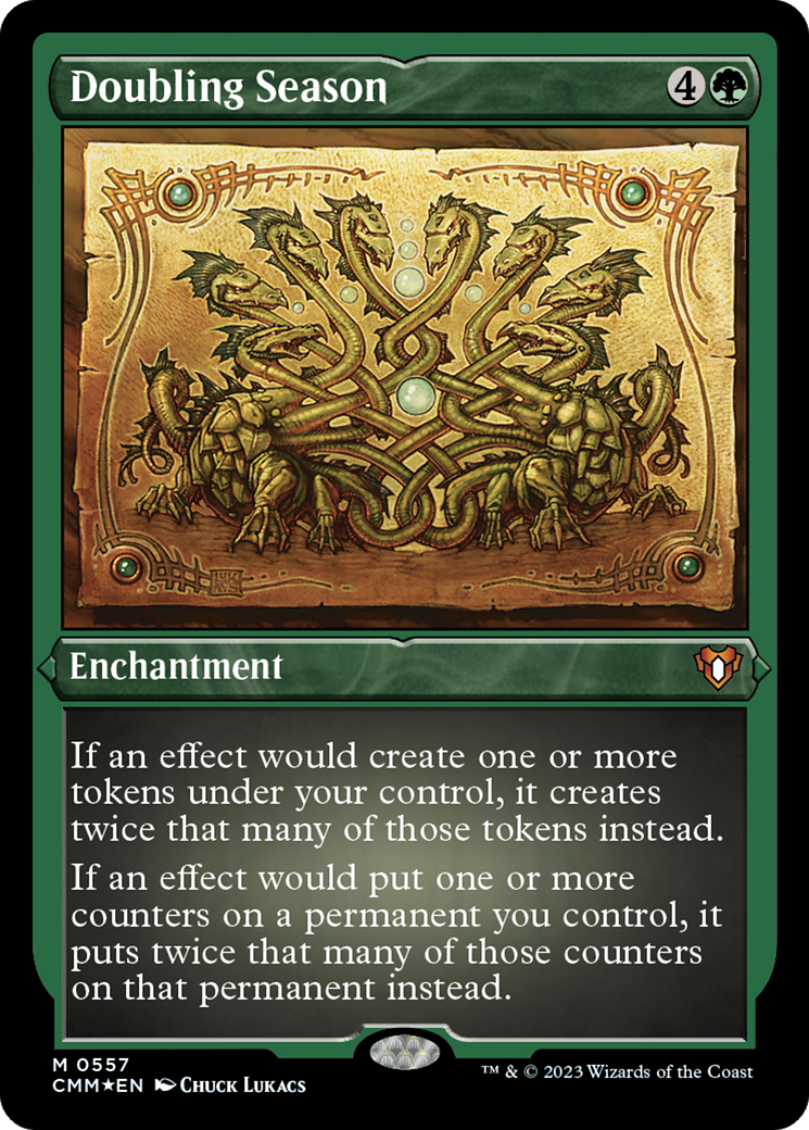 Doubling Season (Foil Etched) [Commander Masters] | Dumpster Cat Games