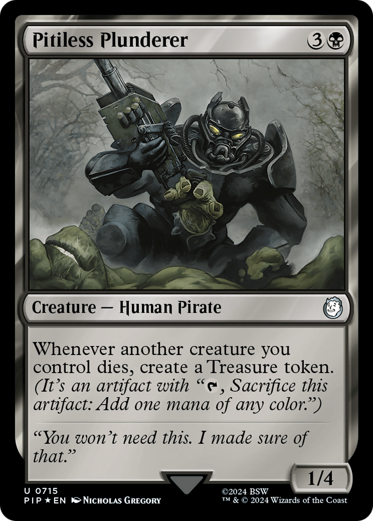 Pitiless Plunderer (Surge Foil) [Fallout] | Dumpster Cat Games