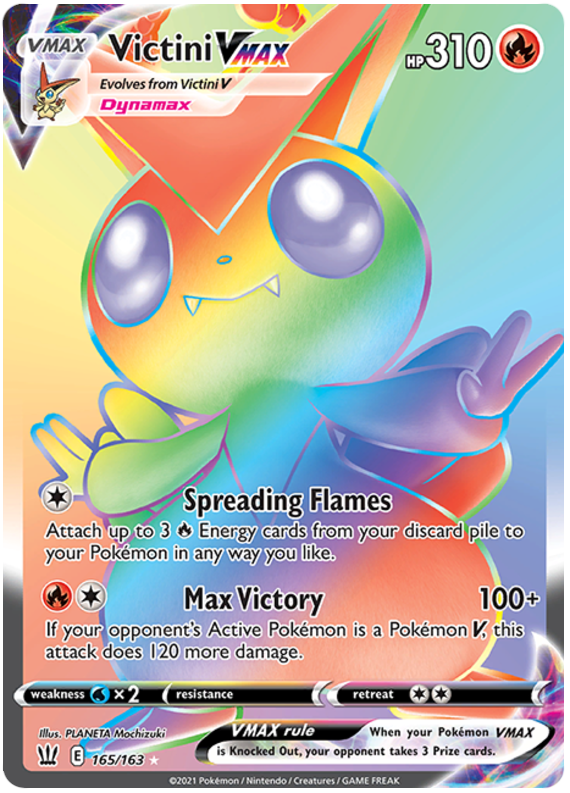 Victini VMAX (165/163) [Sword & Shield: Battle Styles] | Dumpster Cat Games