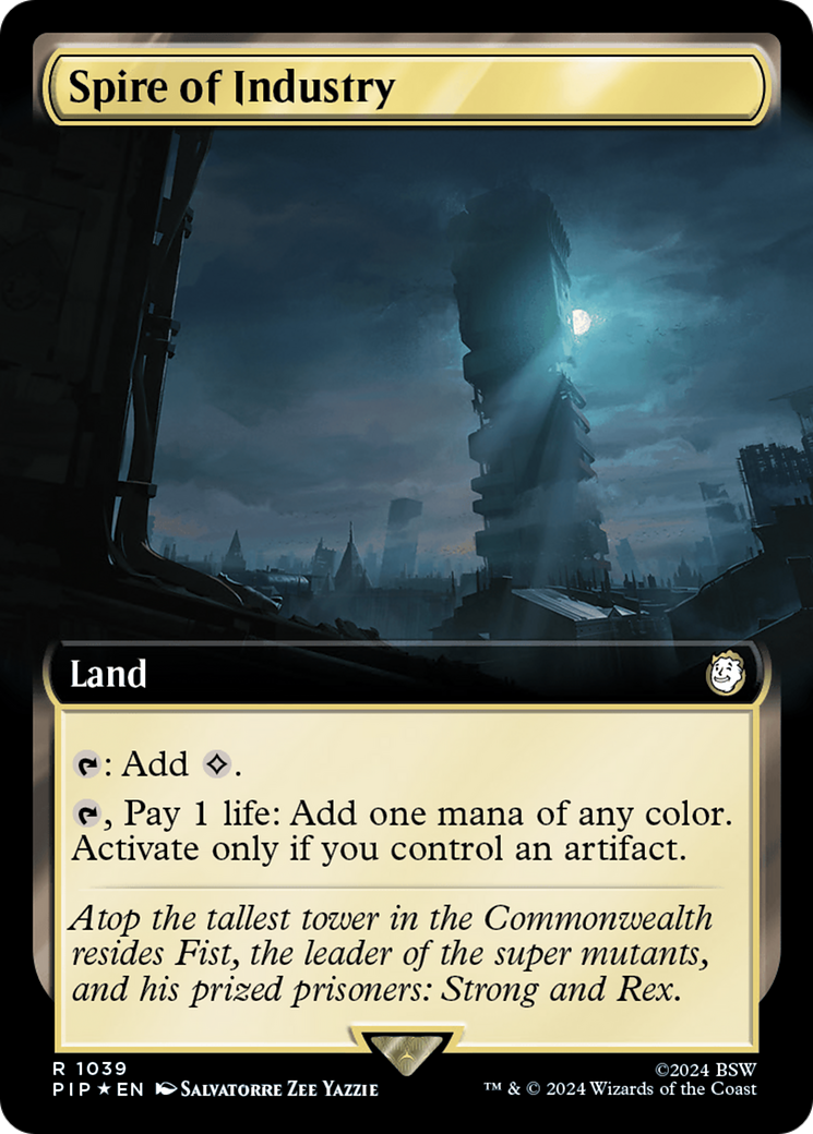 Spire of Industry (Extended Art) (Surge Foil) [Fallout] | Dumpster Cat Games