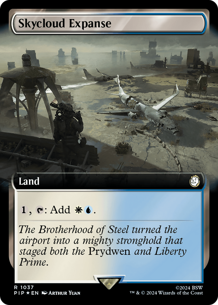 Skycloud Expanse (Extended Art) (Surge Foil) [Fallout] | Dumpster Cat Games