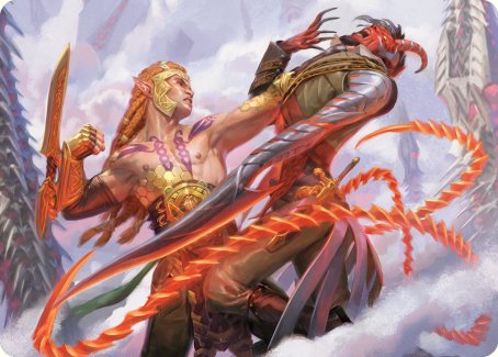 Tyvar's Stand Art Card [Phyrexia: All Will Be One Art Series] | Dumpster Cat Games