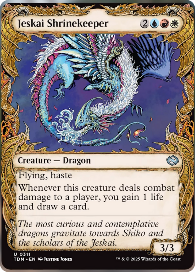 Jeskai Shrinekeeper (Showcase) [Tarkir: Dragonstorm] | Dumpster Cat Games