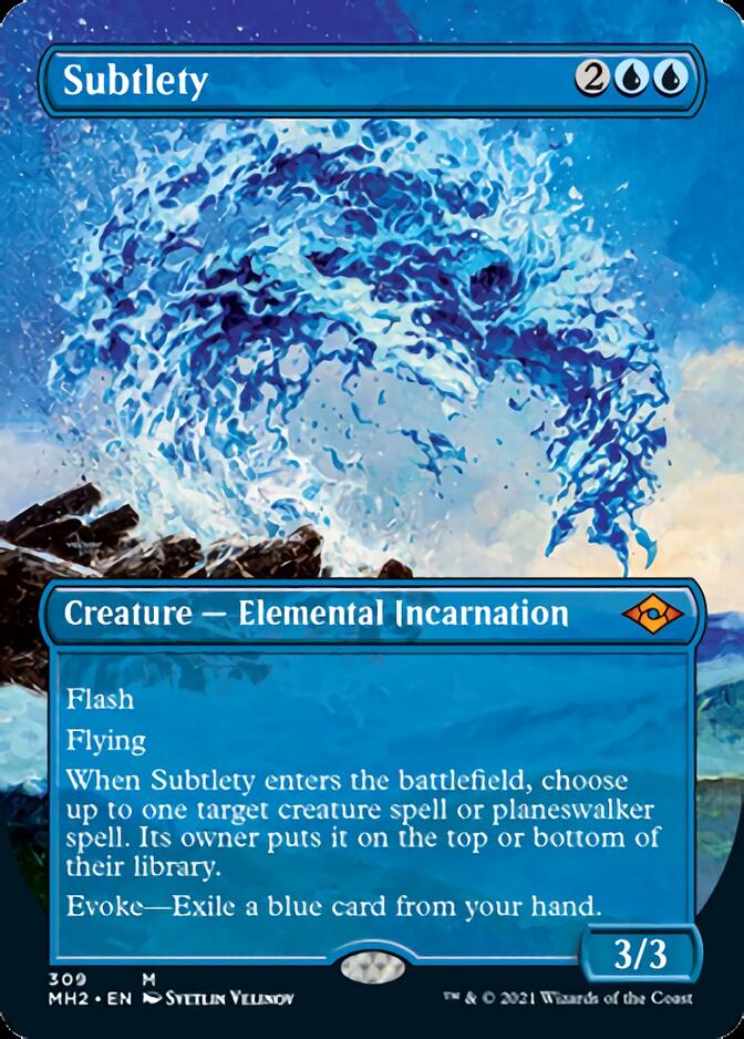 Subtlety (Borderless Alternate Art) [Modern Horizons 2] | Dumpster Cat Games