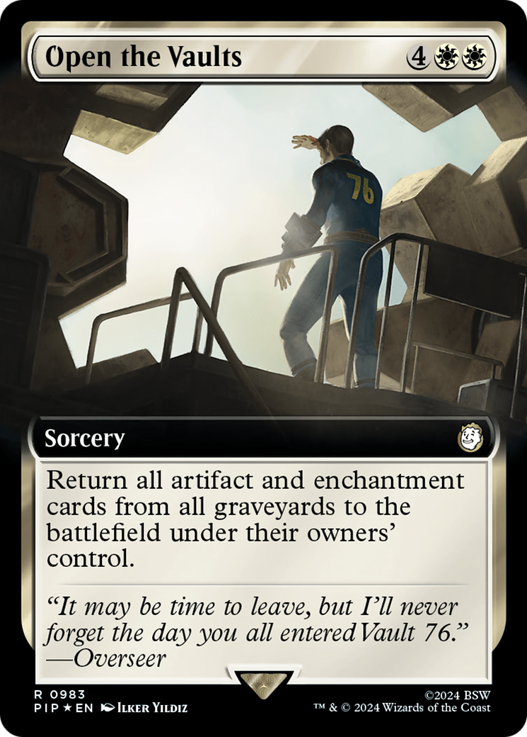 Open the Vaults (Extended Art) (Surge Foil) [Fallout] | Dumpster Cat Games