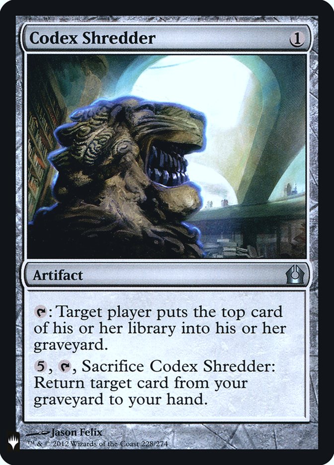 Codex Shredder [Mystery Booster] | Dumpster Cat Games