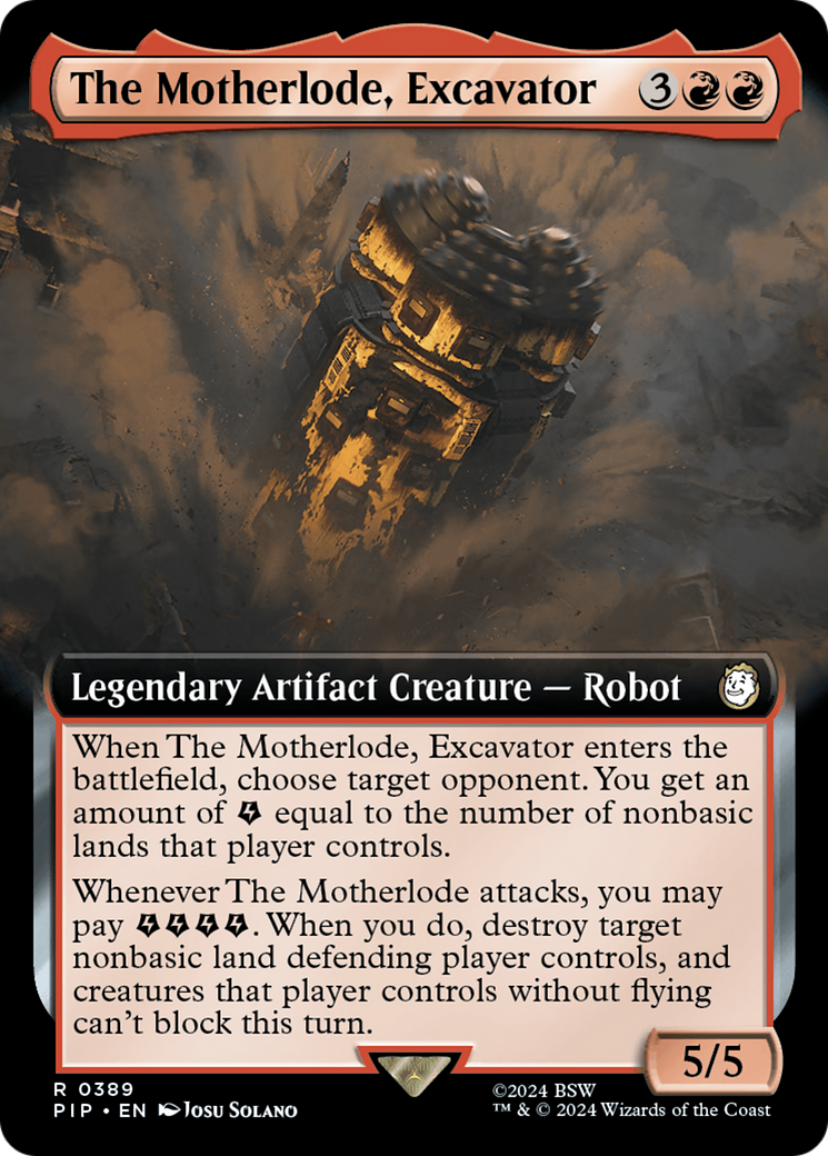 The Motherlode, Excavator (Extended Art) [Fallout] | Dumpster Cat Games