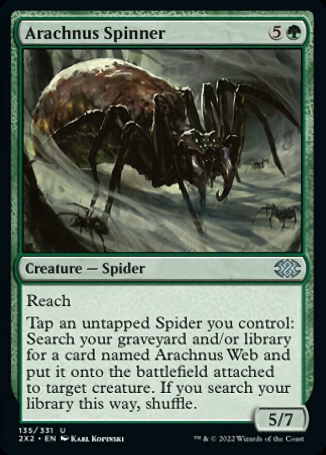 Arachnus Spinner [Double Masters 2022] | Dumpster Cat Games