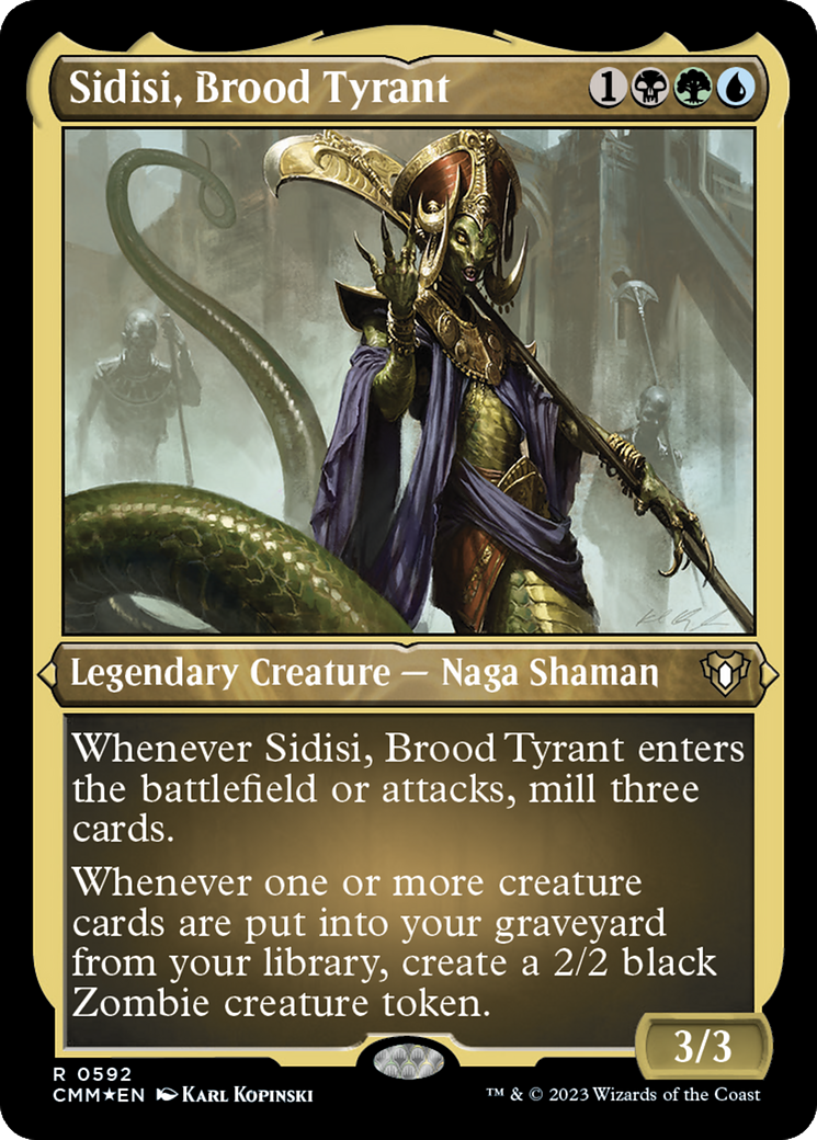 Sidisi, Brood Tyrant (Foil Etched) [Commander Masters] | Dumpster Cat Games