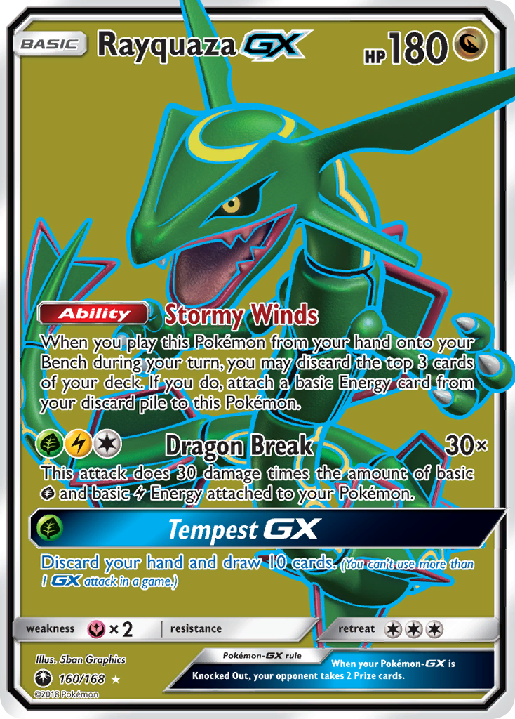 Rayquaza GX (160/168) [Sun & Moon: Celestial Storm] | Dumpster Cat Games