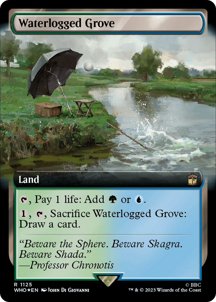 Waterlogged Grove (Extended Art) (Surge Foil) [Doctor Who] | Dumpster Cat Games