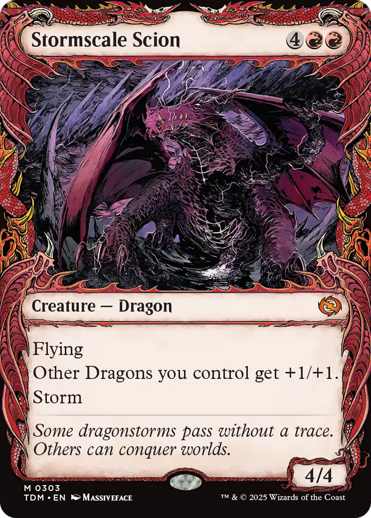 Stormscale Scion (Showcase) [Tarkir: Dragonstorm] | Dumpster Cat Games
