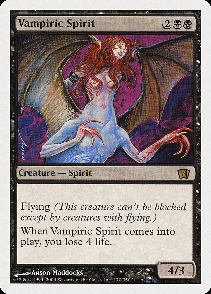 Vampiric Spirit (8th Edition) [Oversize Cards] | Dumpster Cat Games