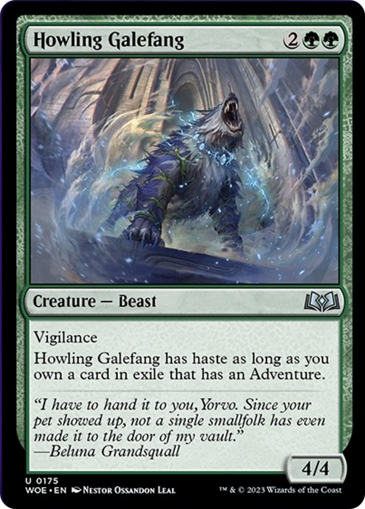 Howling Galefang [Wilds of Eldraine] | Dumpster Cat Games