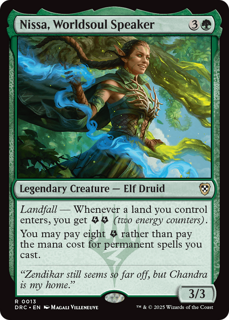 Nissa, Worldsoul Speaker [Aetherdrift Commander] | Dumpster Cat Games
