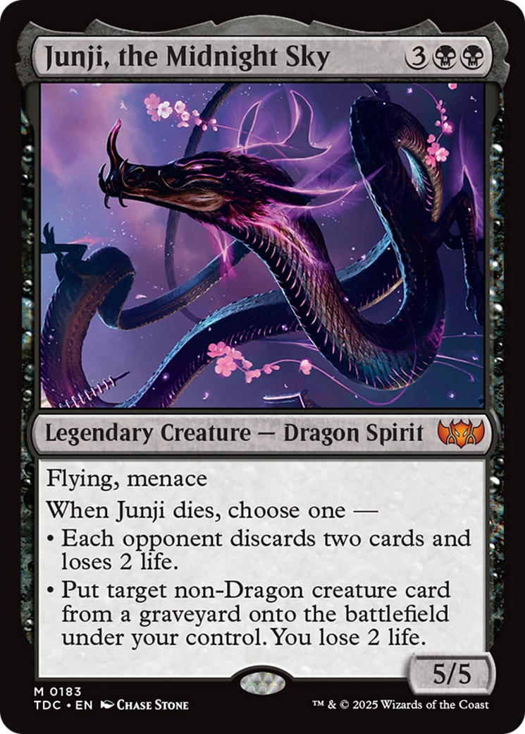 Junji, the Midnight Sky [Tarkir: Dragonstorm Commander] | Dumpster Cat Games