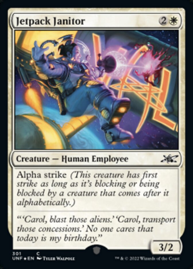 Jetpack Janitor (Galaxy Foil) [Unfinity] | Dumpster Cat Games