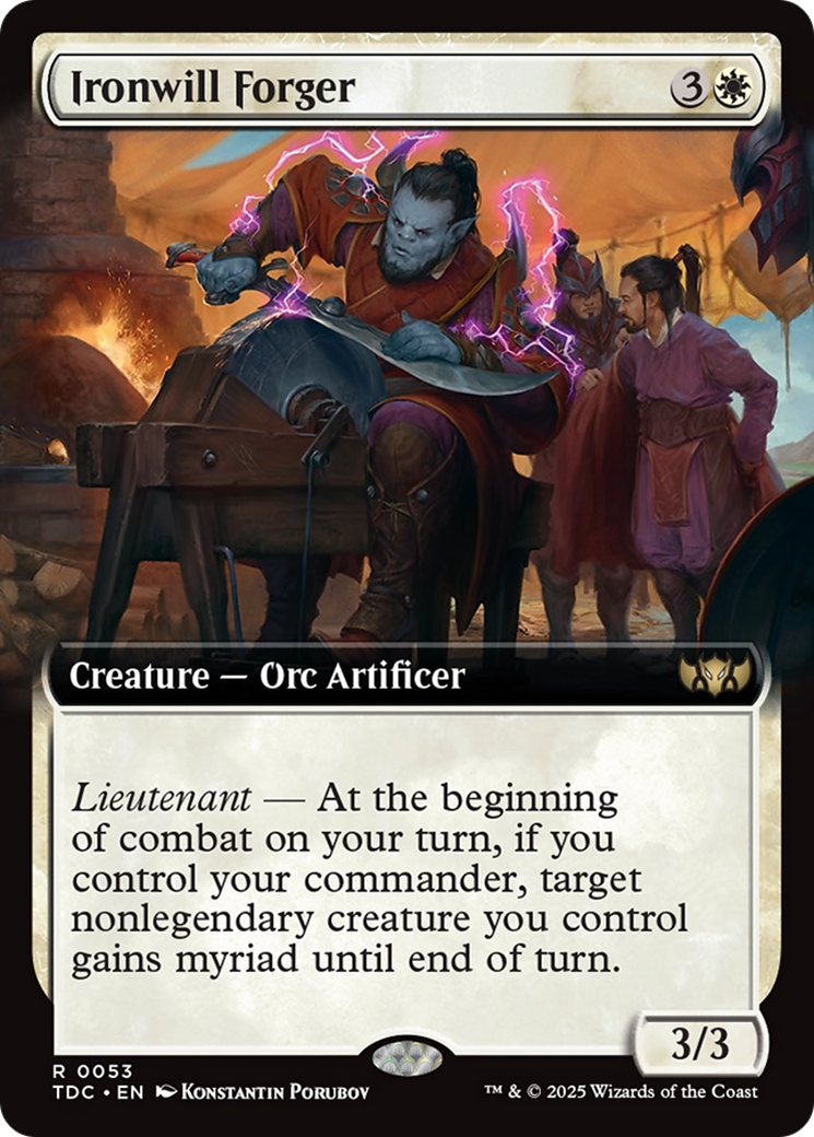 Ironwill Forger (Extended Art) [Tarkir: Dragonstorm Commander] | Dumpster Cat Games