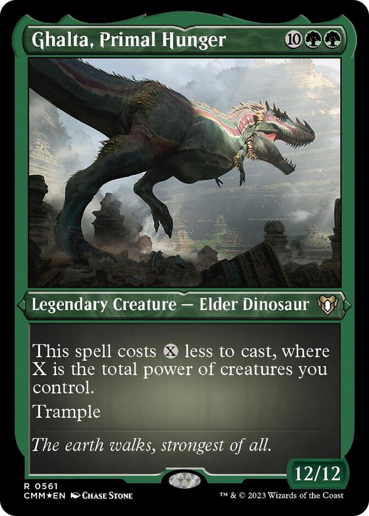 Ghalta, Primal Hunger (Foil Etched) [Commander Masters] | Dumpster Cat Games